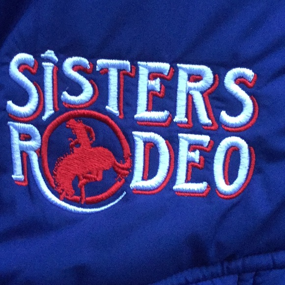 Sister rodeo puffer vest embroidery horse barrel racing breakaway cowgirl riding - Picture 2 of 11